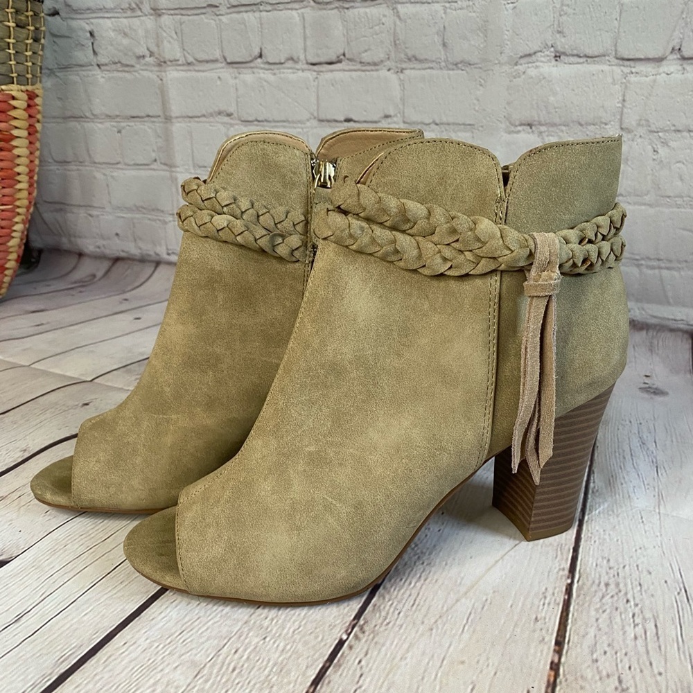 Open toe booties